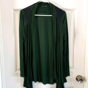 RXB faux leather forest green long sleeve